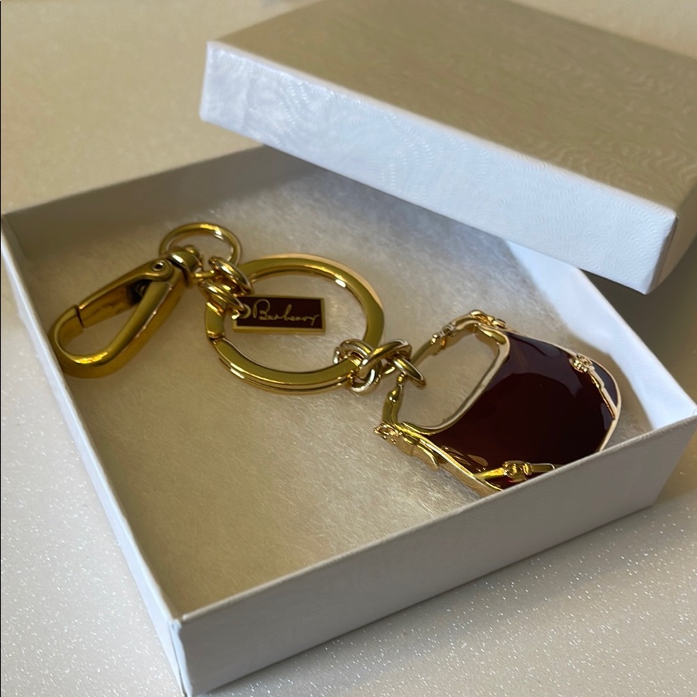 Burberry Gold and Brown Keychain/Bag Clip Accessory - Picture 7 of 7